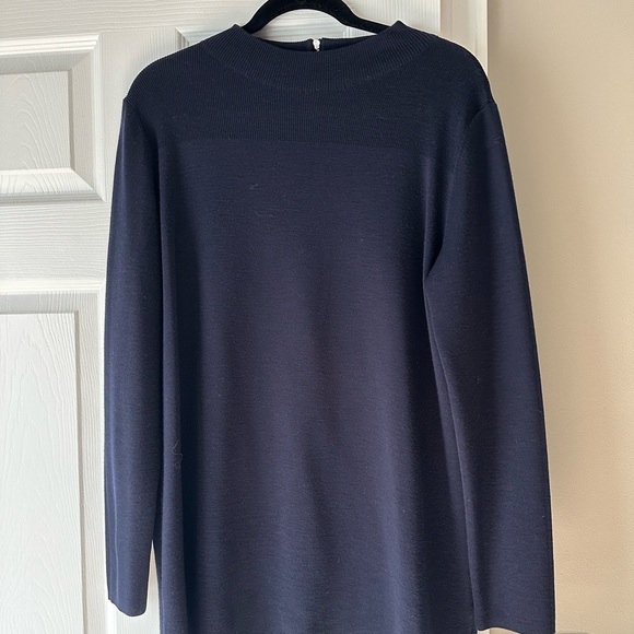 COS Dark Navy Ribbed Knit Top - Picture 1 of 4